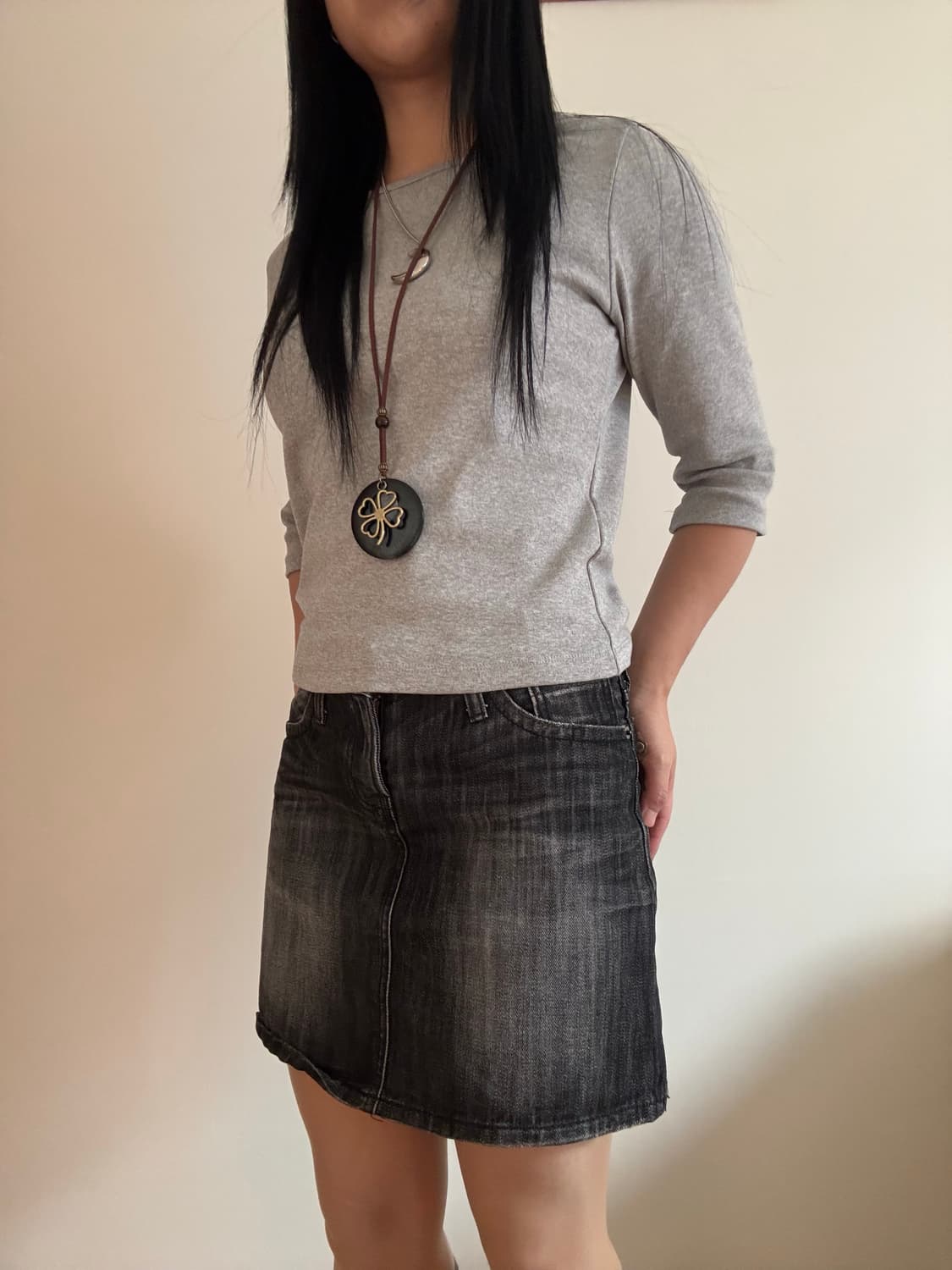 데님 미니 스커트 상품이미지5