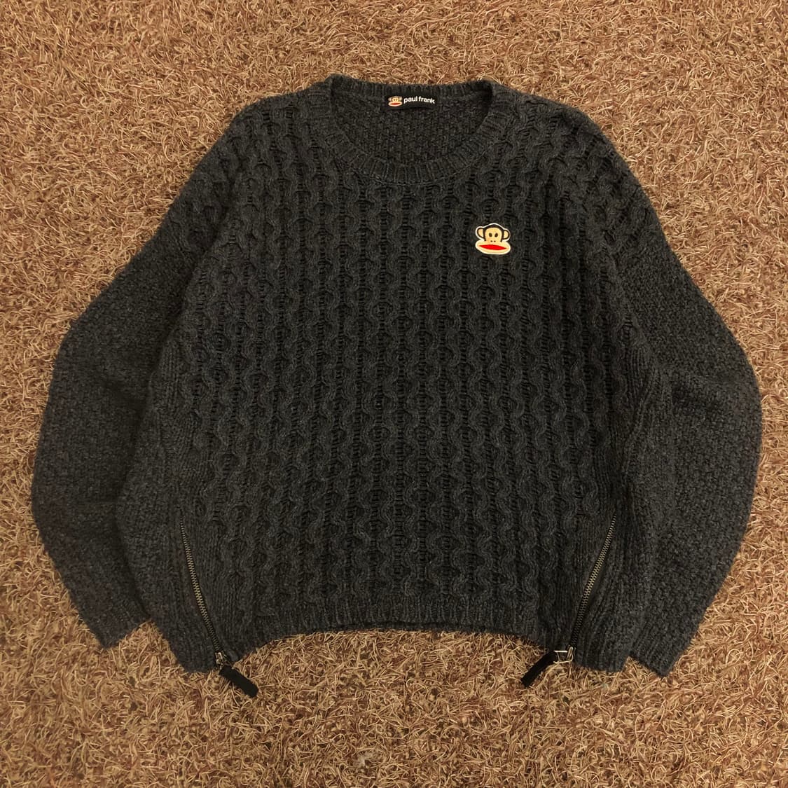 폴프랭크 울 케이블 사이드 지퍼 니트 상품이미지1