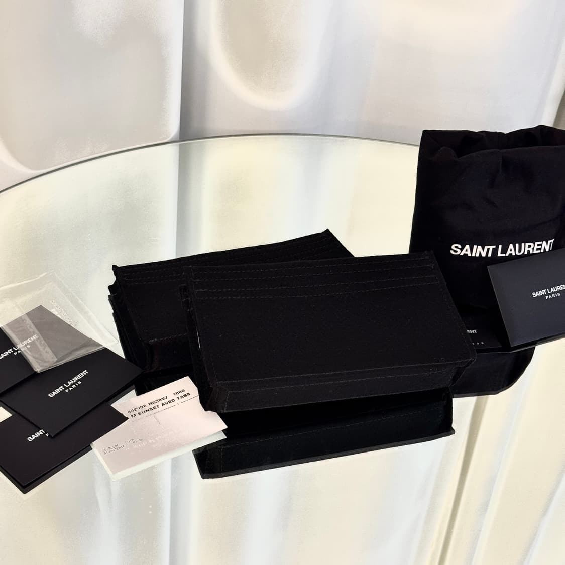 [새상품급/풀구성] 입생로랑 선셋백 미디움 체인백 블랙 골드 텍스타일 상품이미지10