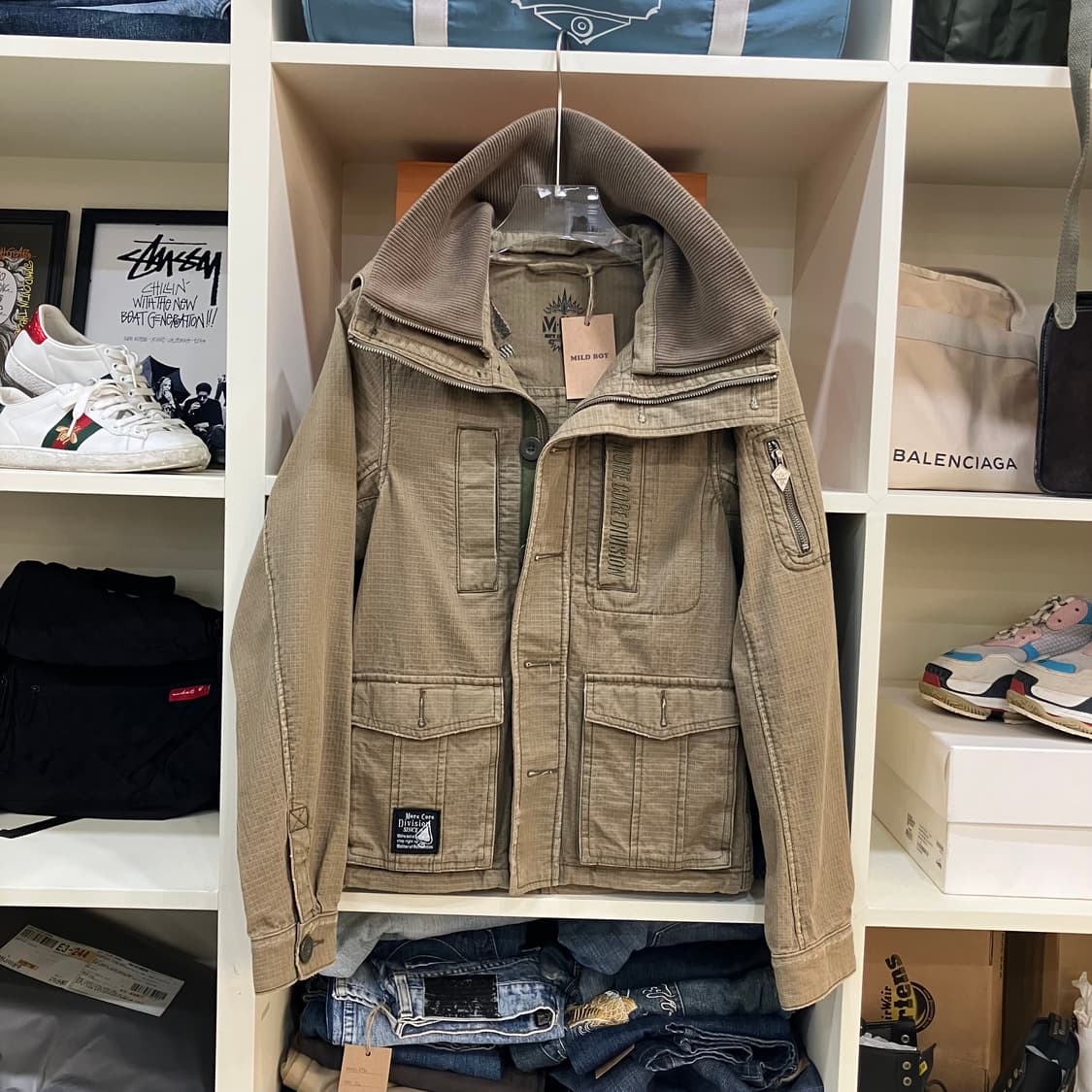 MCD 카키 밀리터리 후드 야상 자켓 S 상품이미지2