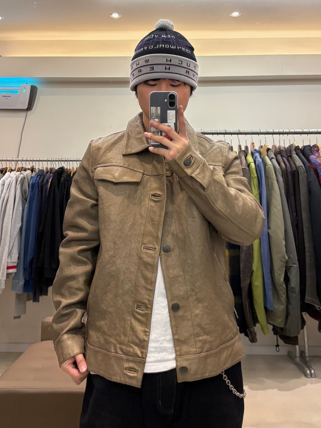 Marbobo classics 레더 트러커 자켓 상품이미지8