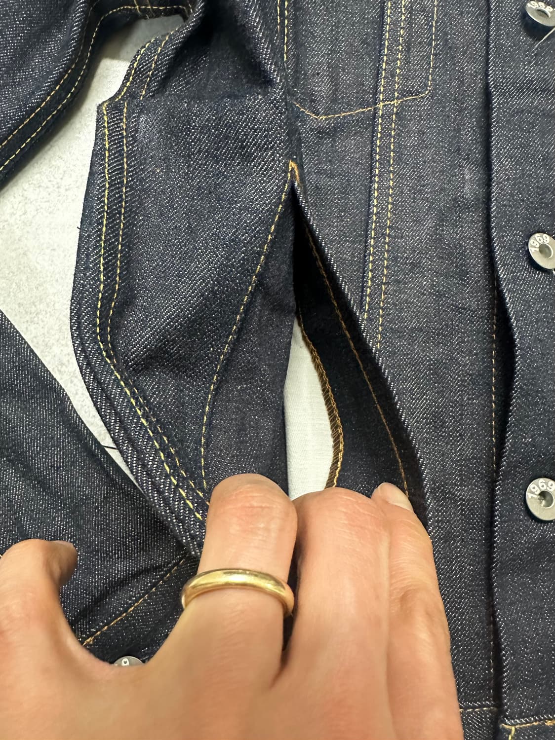 Gap 1969 50주년 기념 셀비지 트러커 자켓 웨스턴 데님셋업 상품이미지6