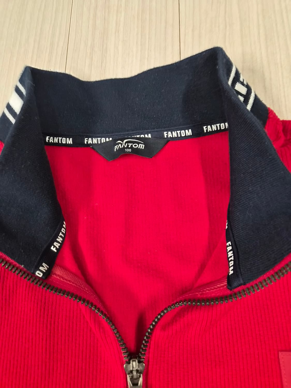 [팬텀(FANTOM)] 남성 반집업 로고 골프 티셔츠 (사이즈 100) 상품이미지4