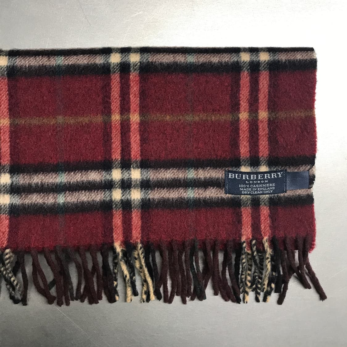 버버리 정품 캐시미어 머플러 레드 상품이미지3