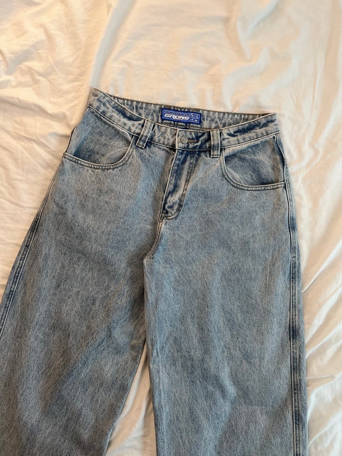 bombshell 루즈핏 베기 데님 라이트 워시 30x32 상품이미지3