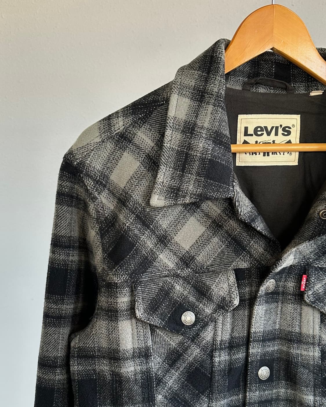 [M]리바이스 플란넬 체크 울 트러커 자켓 상품이미지2