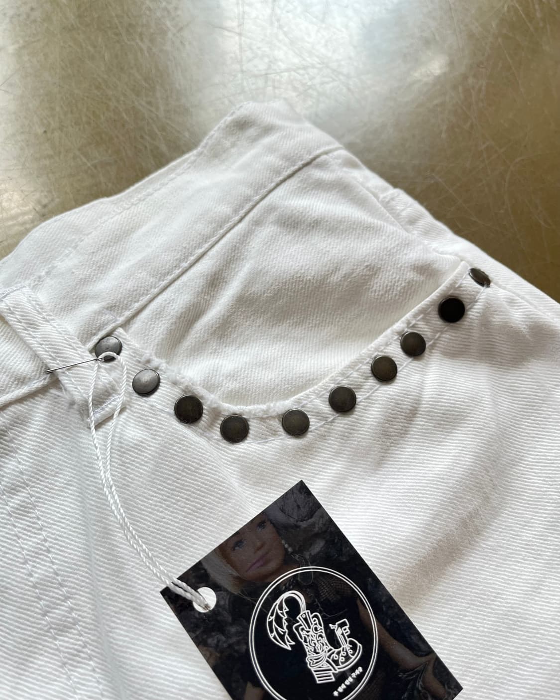 90-00s RUSH/HOUR Destroyed White Pants 상품이미지4