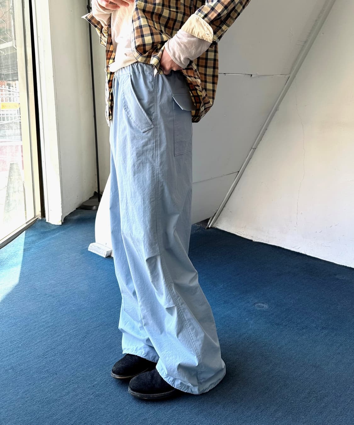 High count fabric design parachute pants 상품이미지10