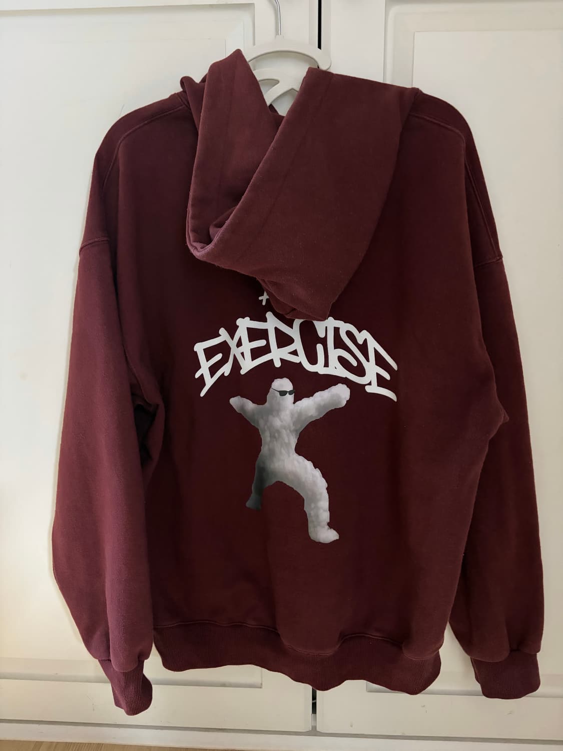 엑서사이즈 버건디 후드티 상품이미지4