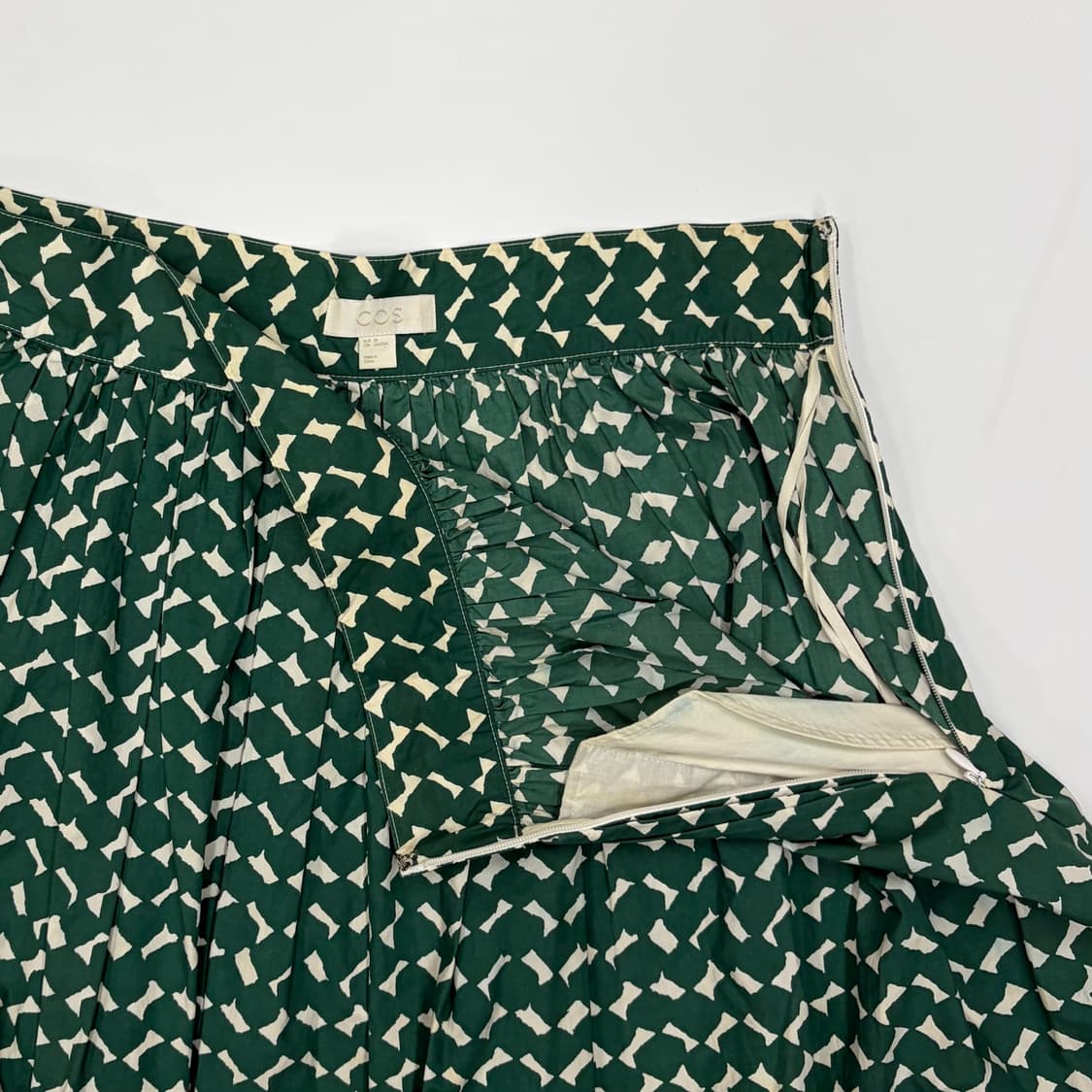 COS 코스 그린 패턴 스커트 38 상품이미지2