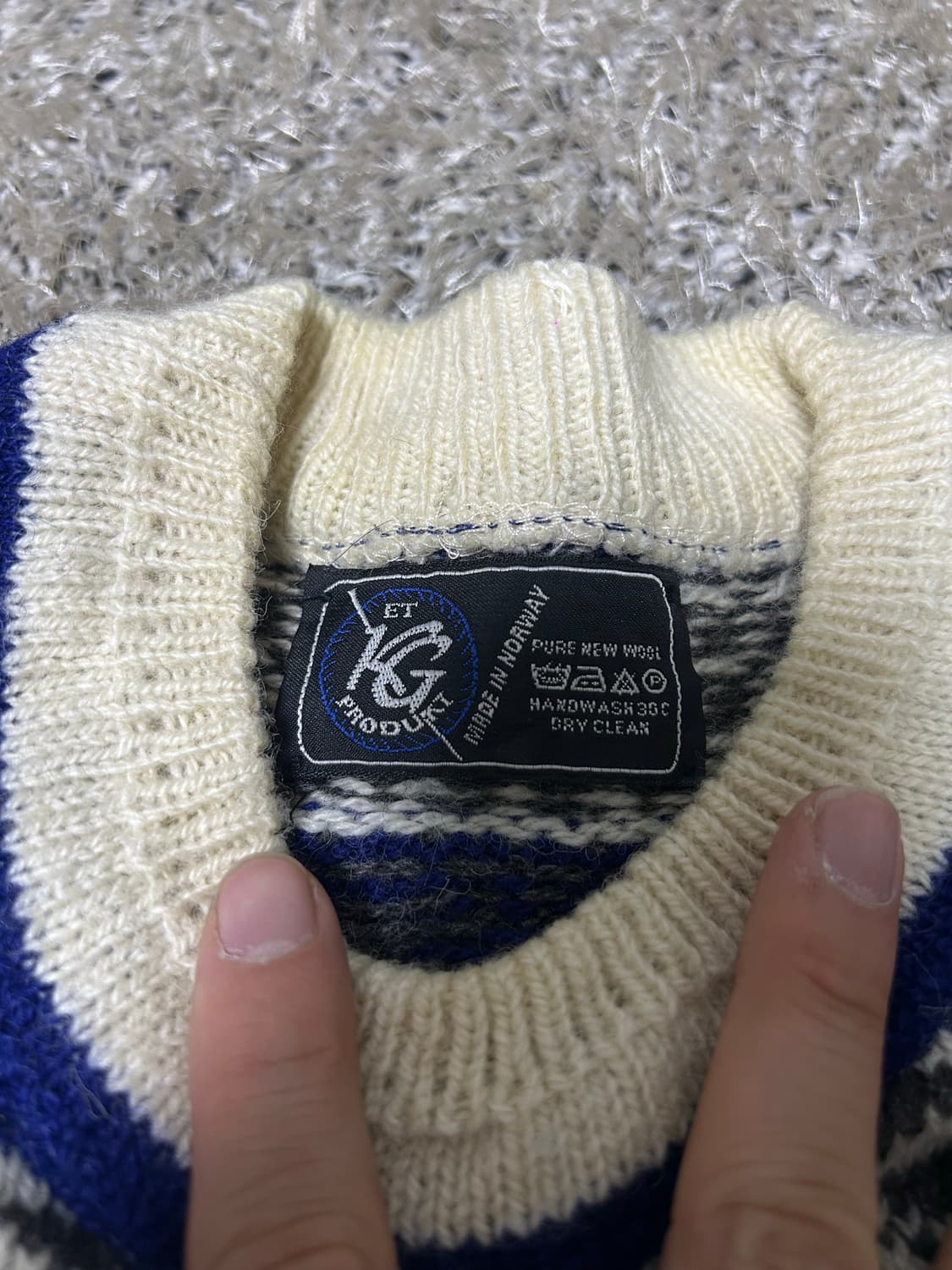 노르웨이제 울 니트 사이즈 105~110 상품이미지5