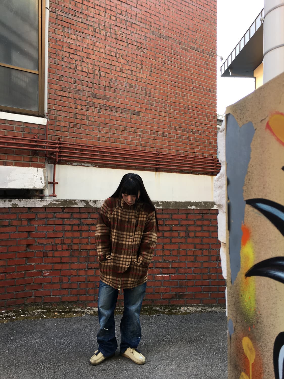 90s Ralph lauren 랄프로렌 컨트리 울 하프코트 상품이미지7