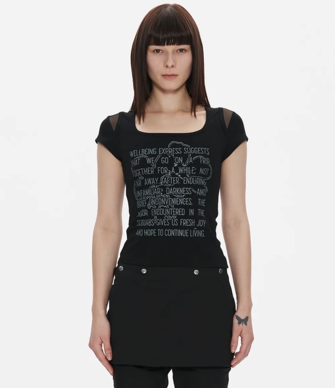 웰빙익스프레스 Mesh Point Half Sleeve Black 상품이미지1