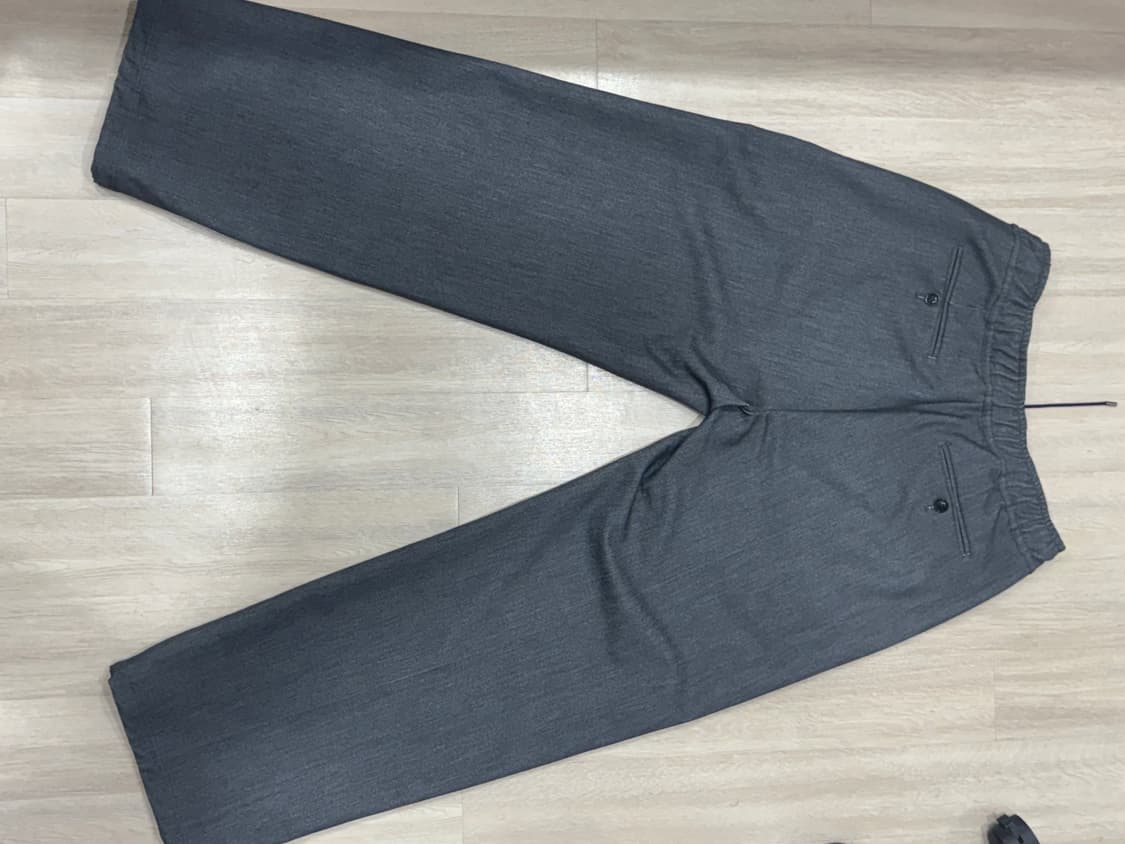 모노프리베 Textured String Pants - Grey 상품이미지7