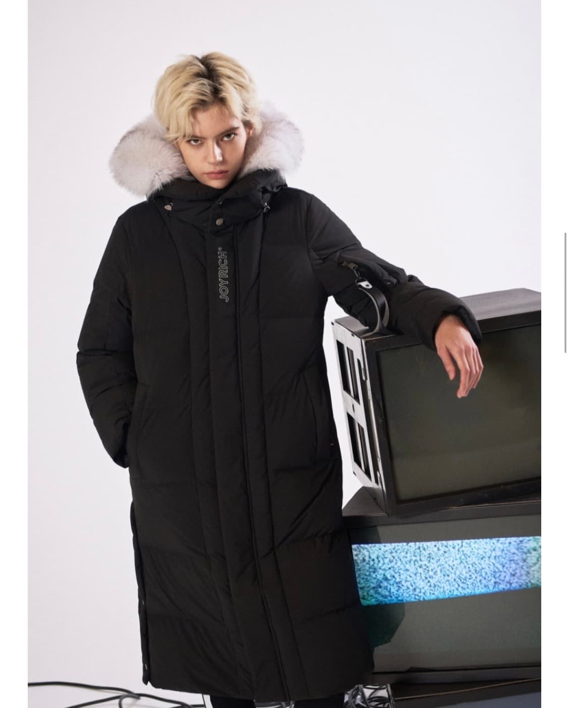 조이리치 폭스퍼 구스다운 롱패딩 상품이미지2