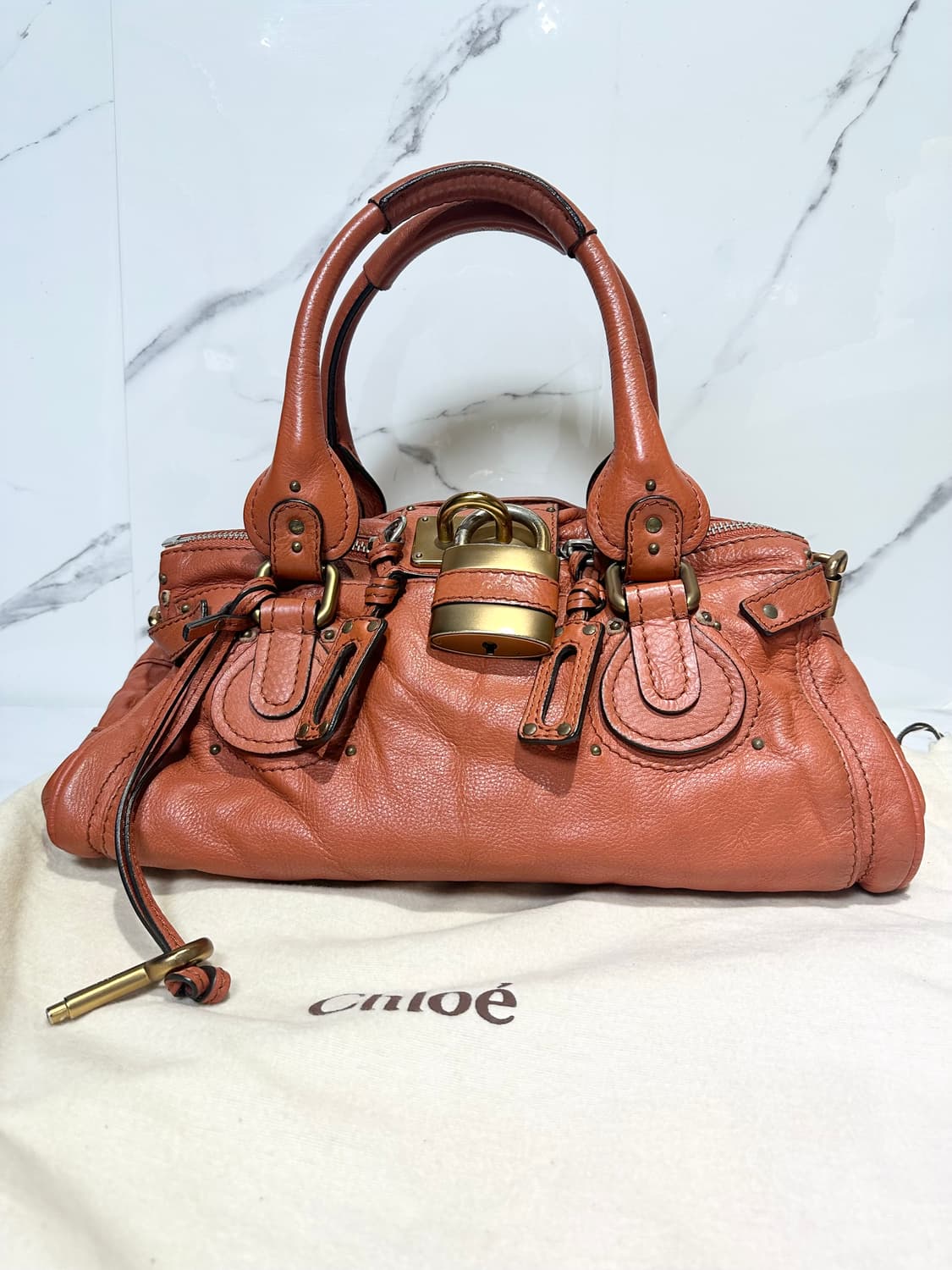 [A 정품] 끌로에 패딩턴백 브라운오렌지 상품이미지1