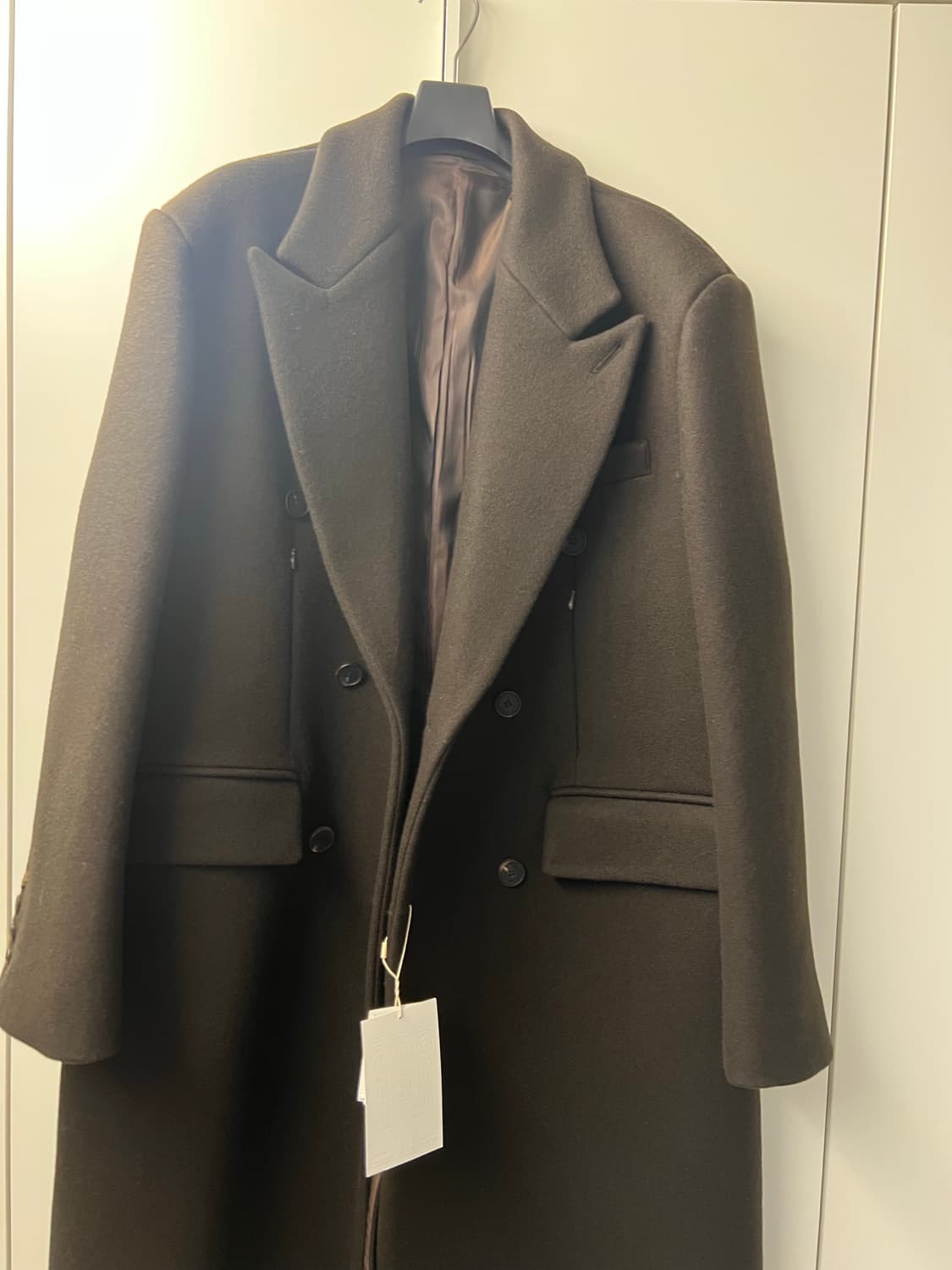 STU 다트 포켓 더블 코트 브라운 S사이즈 새상품 상품이미지4