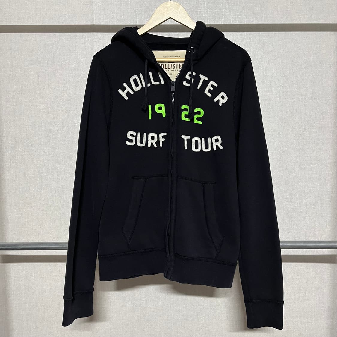 홀리스터 블랙 기모 후드집업 L 상품이미지1
