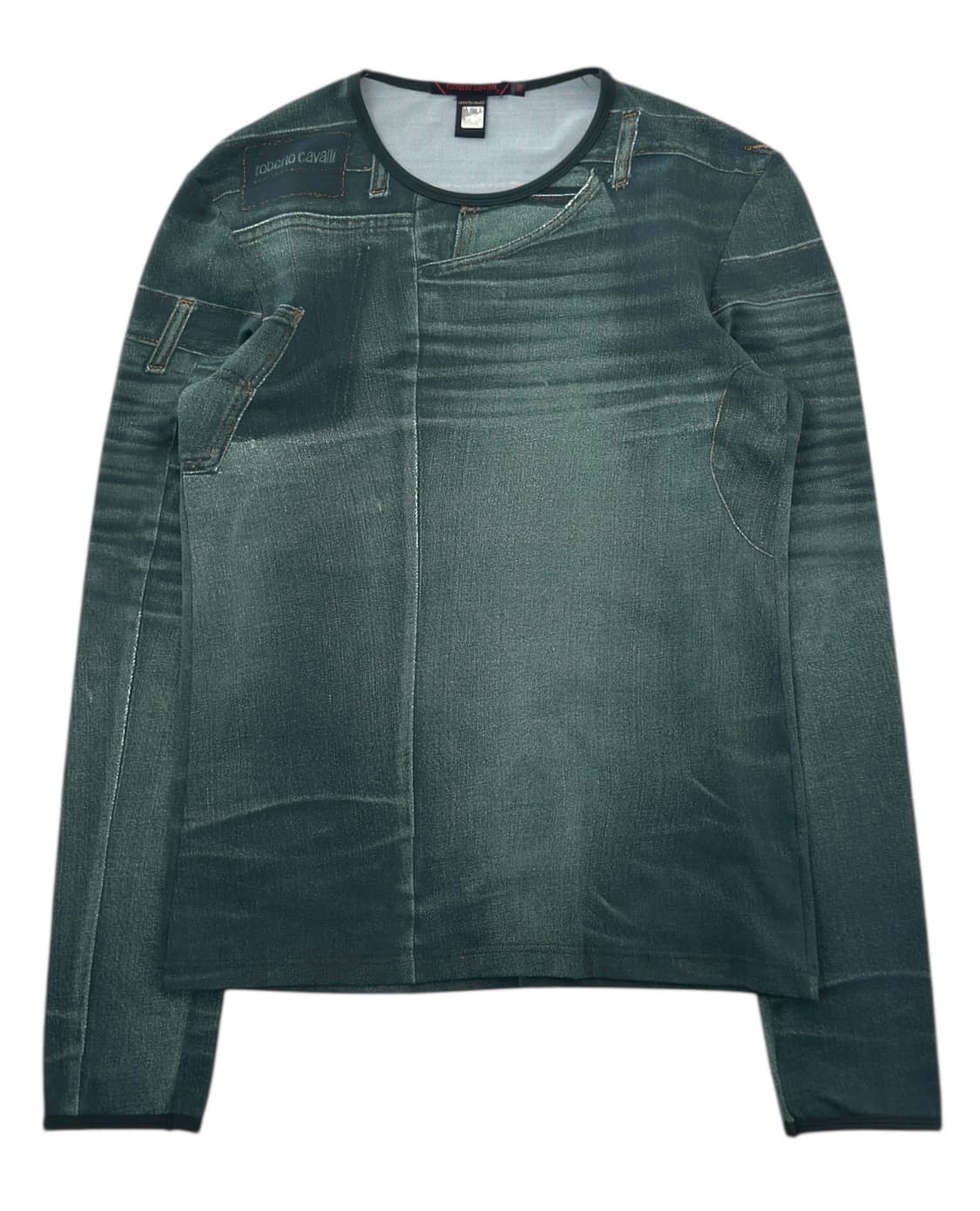 로버트 카발리 데님 프린팅 롱슬리스 상품이미지4