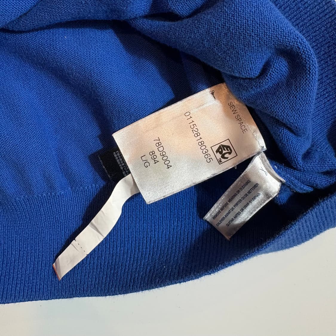 타미힐피거 플래그 로고 블루 코튼 니트 상품이미지4