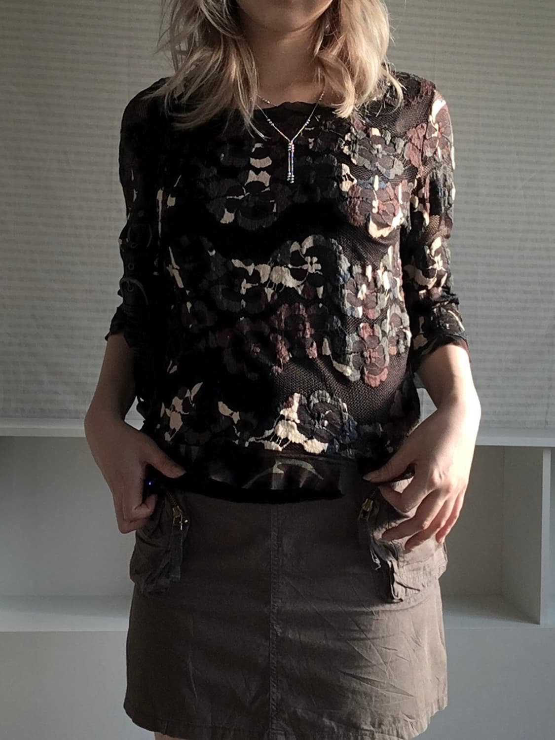 jpn vintage khaki cargo pocket skirt 상품이미지3