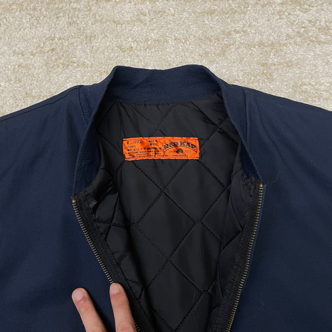 [L] 80s RedKap 레드캡 퀼팅 워크 봄버 자켓  상품이미지3
