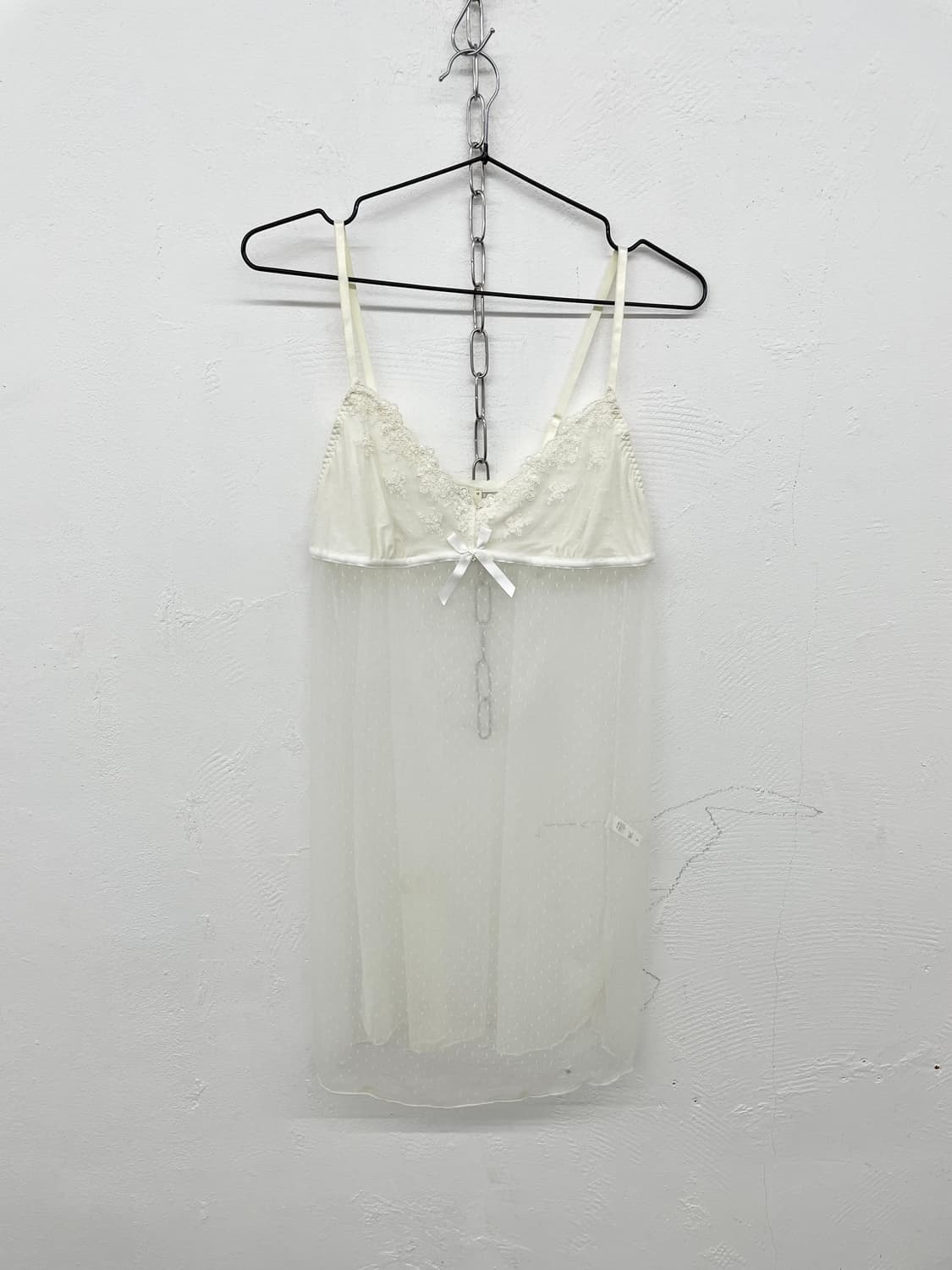 화이트 레이스 시어 자수 슬립 상품이미지4