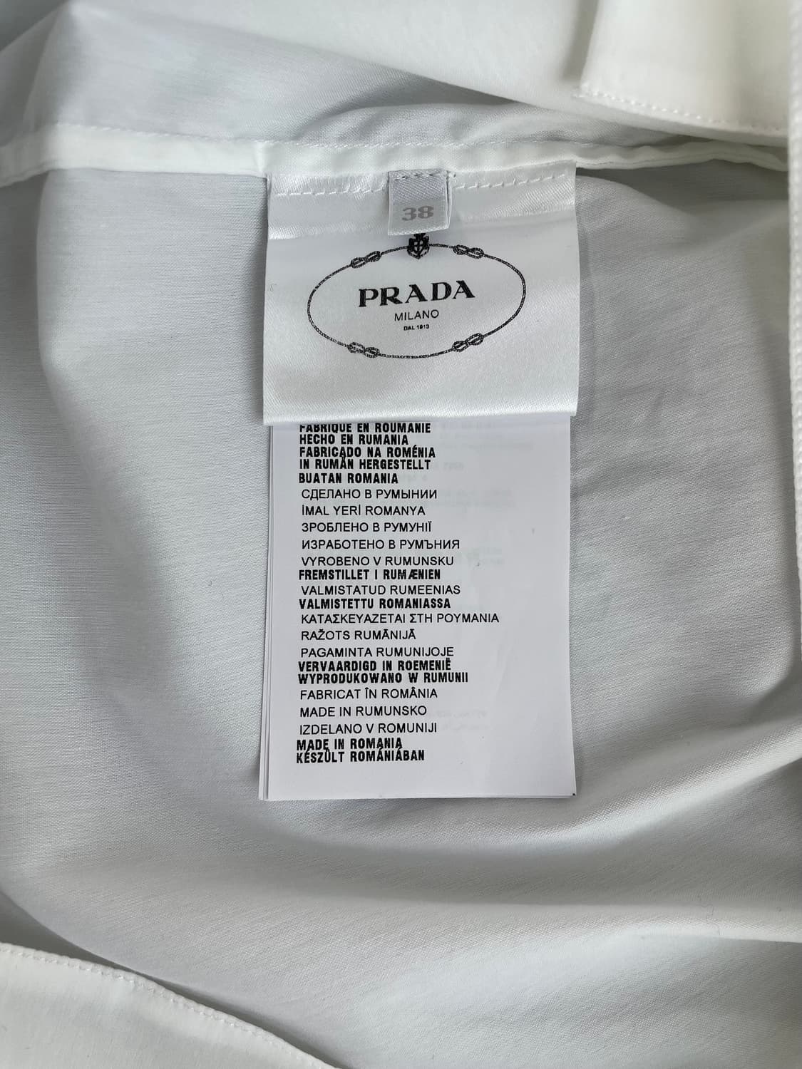 [38] 프라다 여성 포플린 코튼 셔츠 [새상품] 상품이미지10