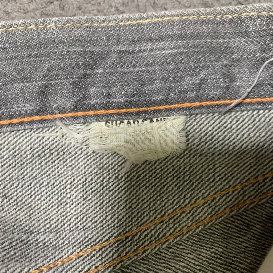 [L] 슈가케인 흑청 셀비지 데님 팬츠 상품이미지9