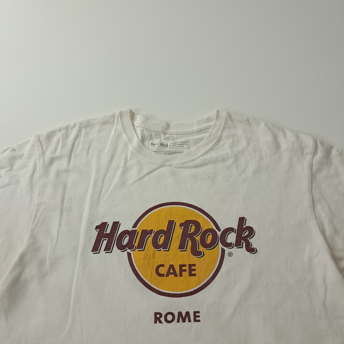 CK404 L 하드락카페 로마 화이트 반팔 티셔츠 상품이미지2