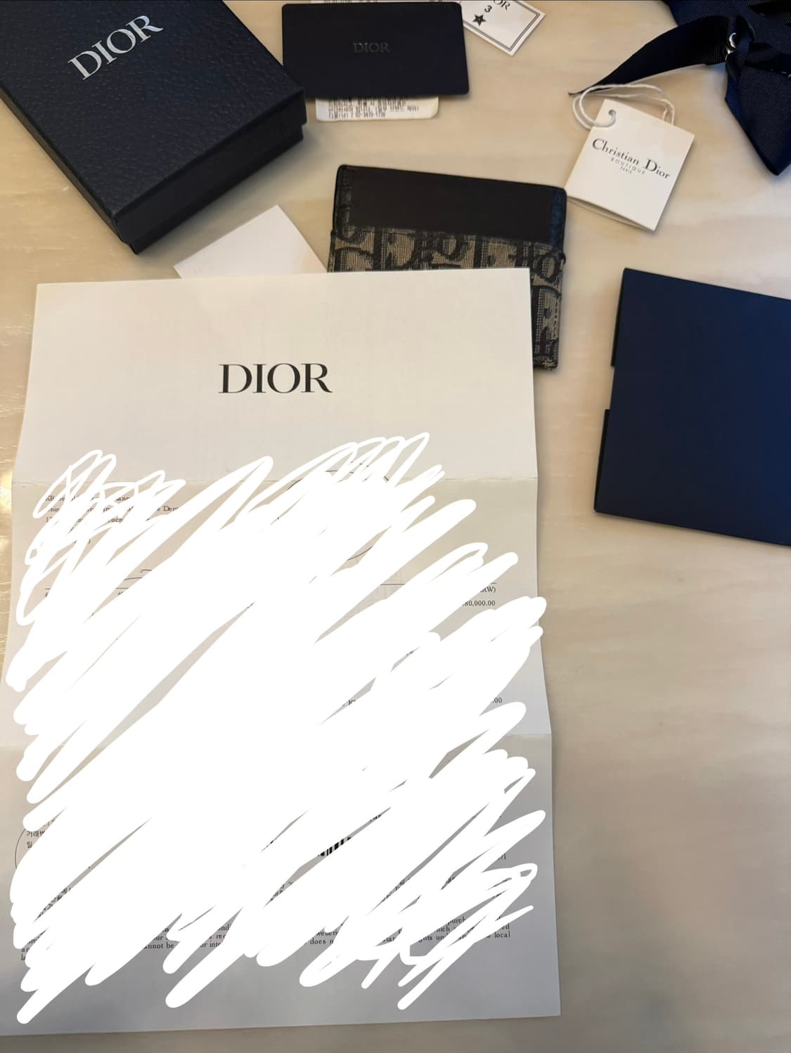 디올 카드지갑 새상품급 상품이미지4