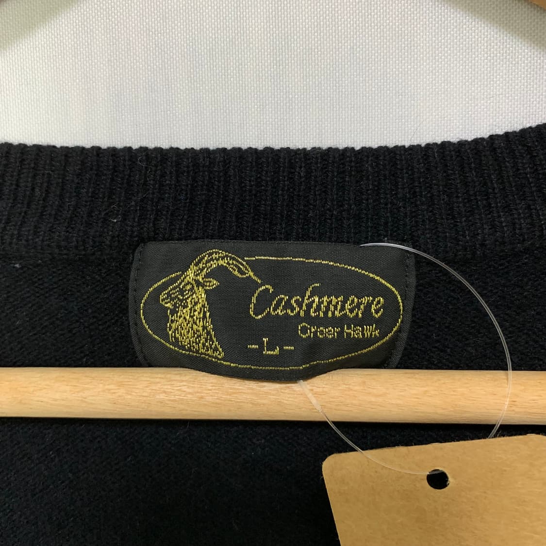 빈티지 캐시미어 100% 블랙 니트 베스트 조끼 L 상품이미지6