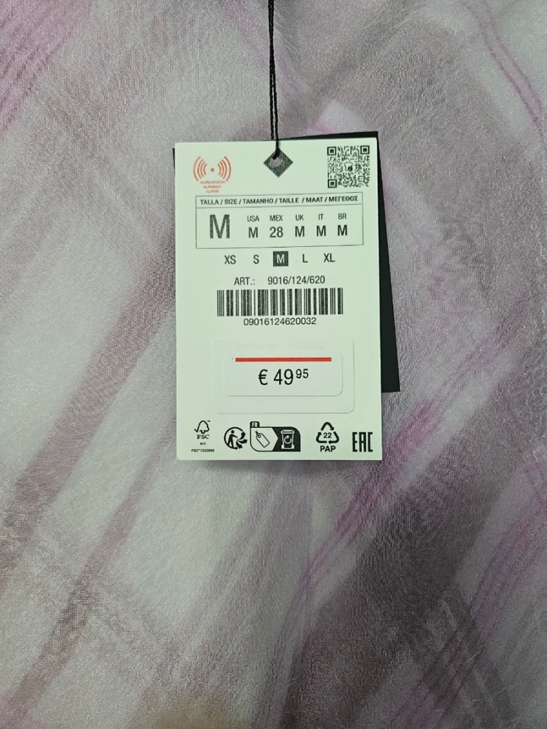 자라 오간자 체크 스커트 M사이즈 9016 124 상품이미지4