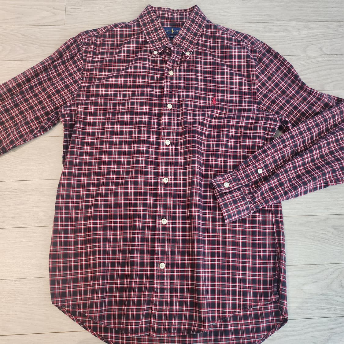 폴로 체크 셔츠 (남녀공용) 상품이미지2