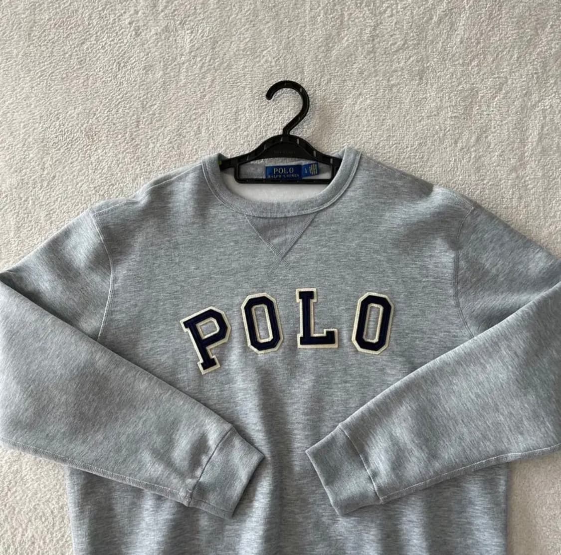 폴로 기모 맨투맨 로고 스펠 L사이즈 (A급) 상품이미지2