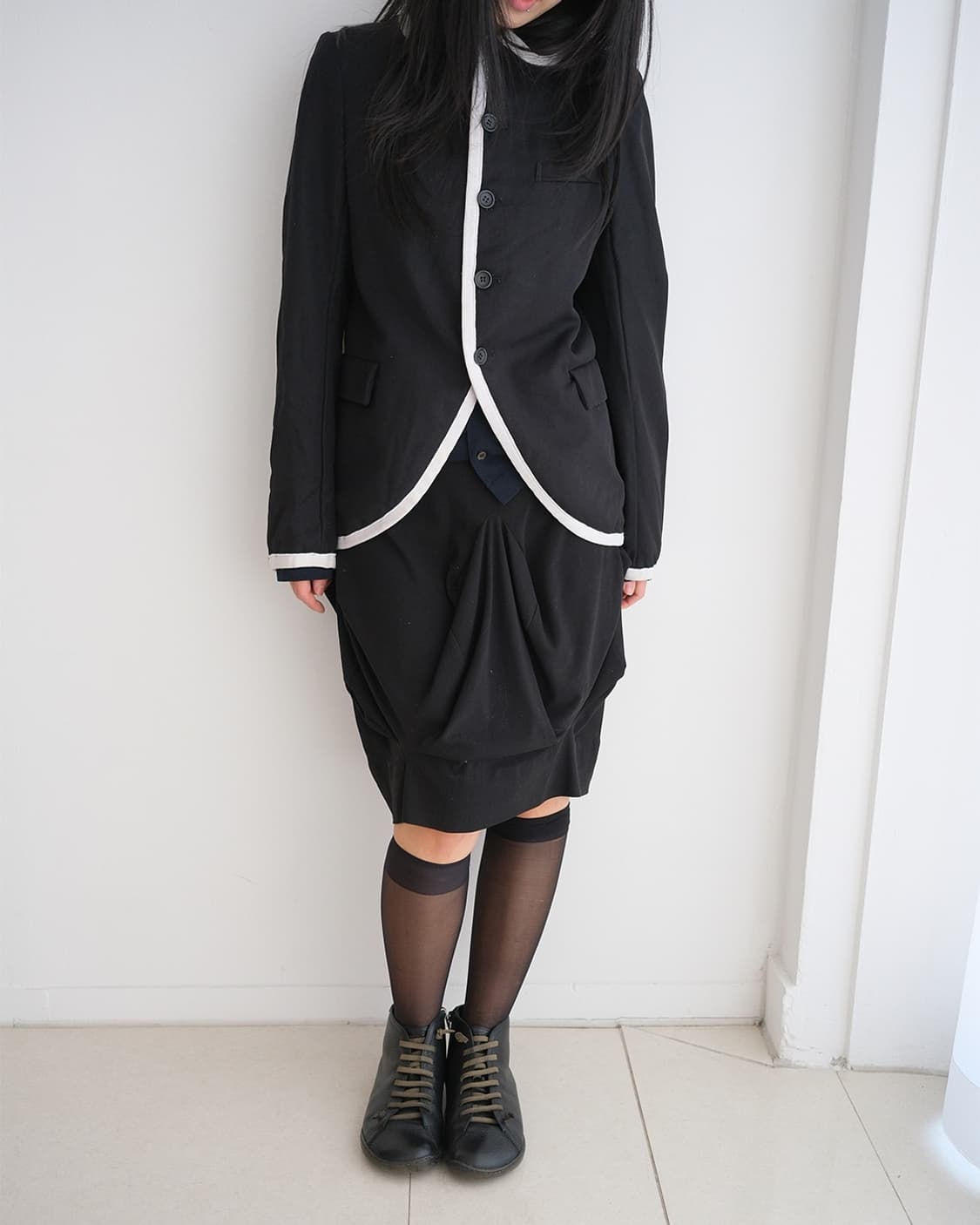 White tape trimming jacket 상품이미지1