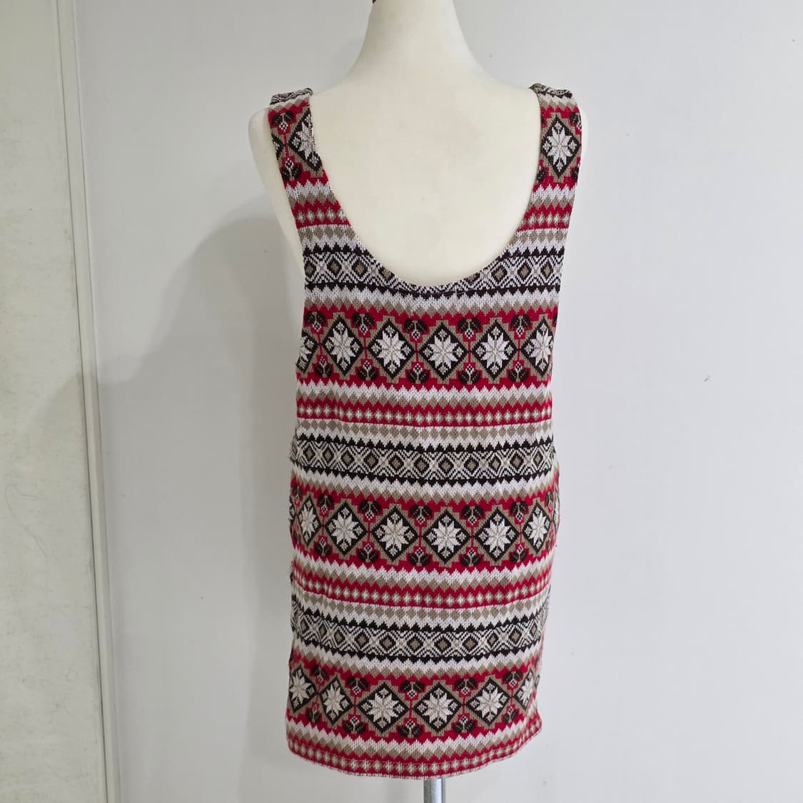 크리스마스 겨울패턴니트st 폼폼이 레이어드원피스 상품이미지4