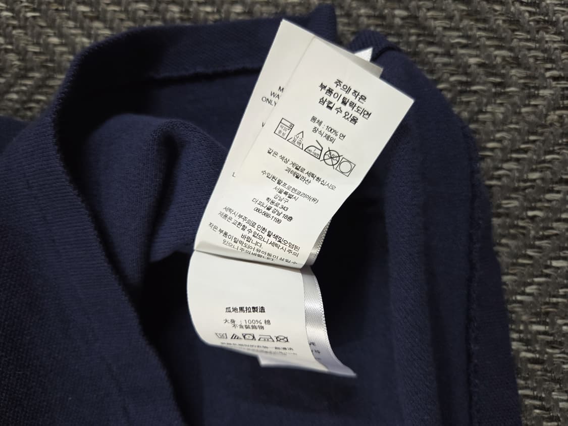 신형 QR 폴로 랄프로렌 네이비 반팔 카라티 상품이미지5