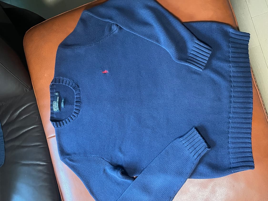 폴로 코튼니트 네이비 상품이미지1