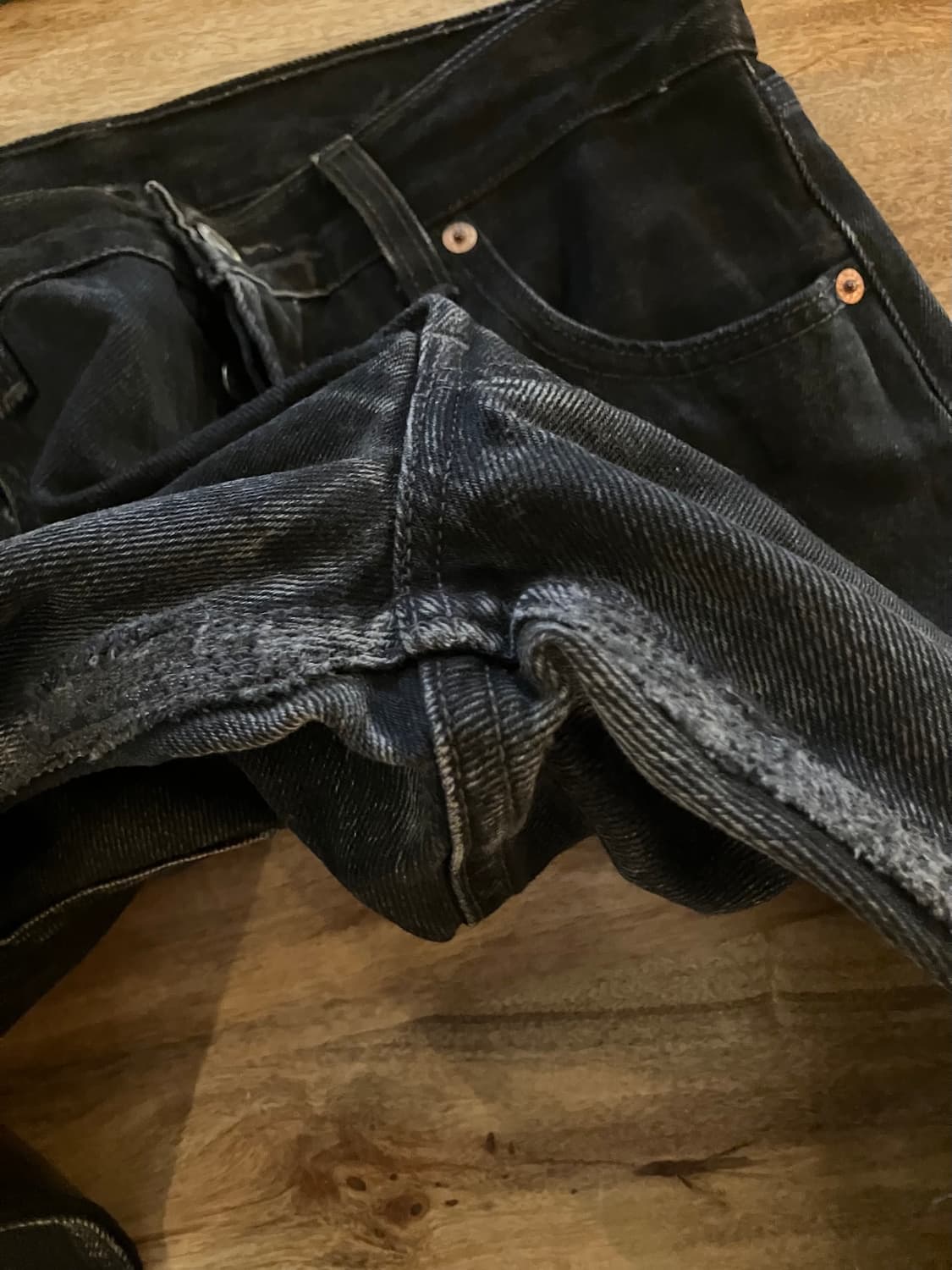 90s USA 빈티지 리바이스 501 블랙 데님 팬츠 상품이미지8