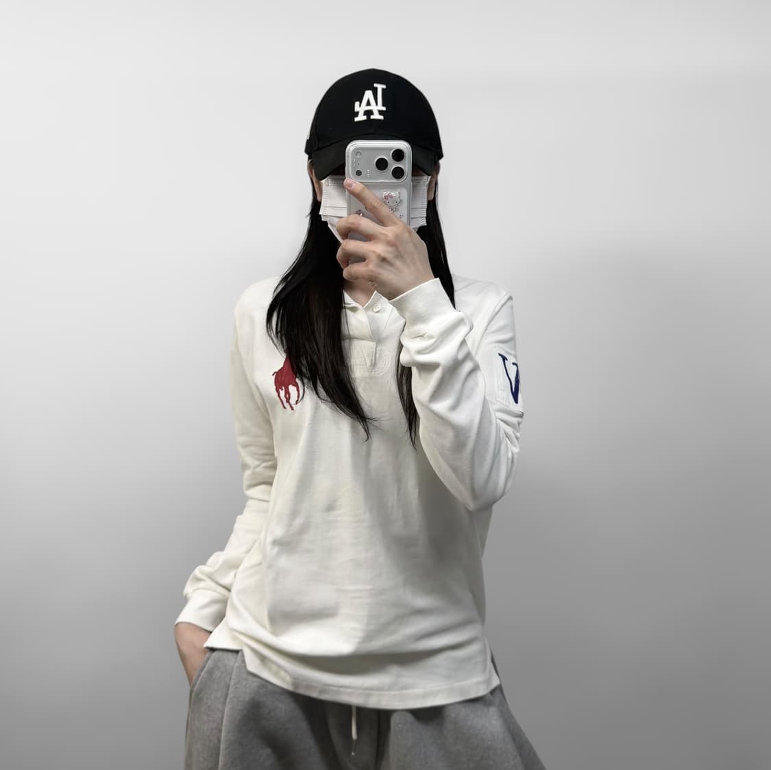 폴로 랄프로렌 빅 포니 자수 치프키프 롱슬리브 카라티 상품이미지1