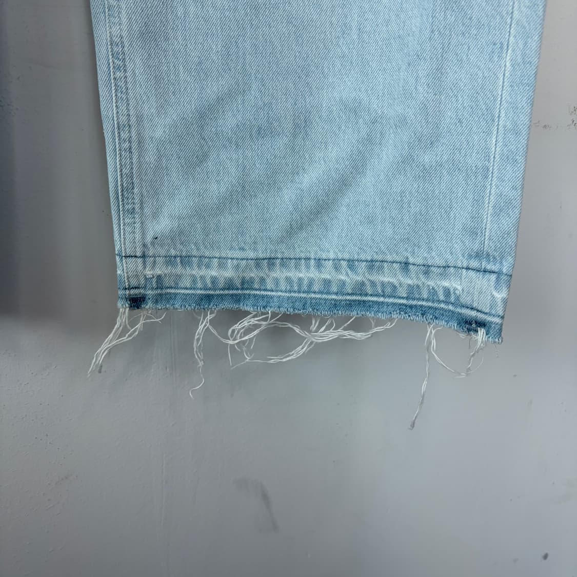 클로즈드 와이드 데님 팬츠 연청 상품이미지3