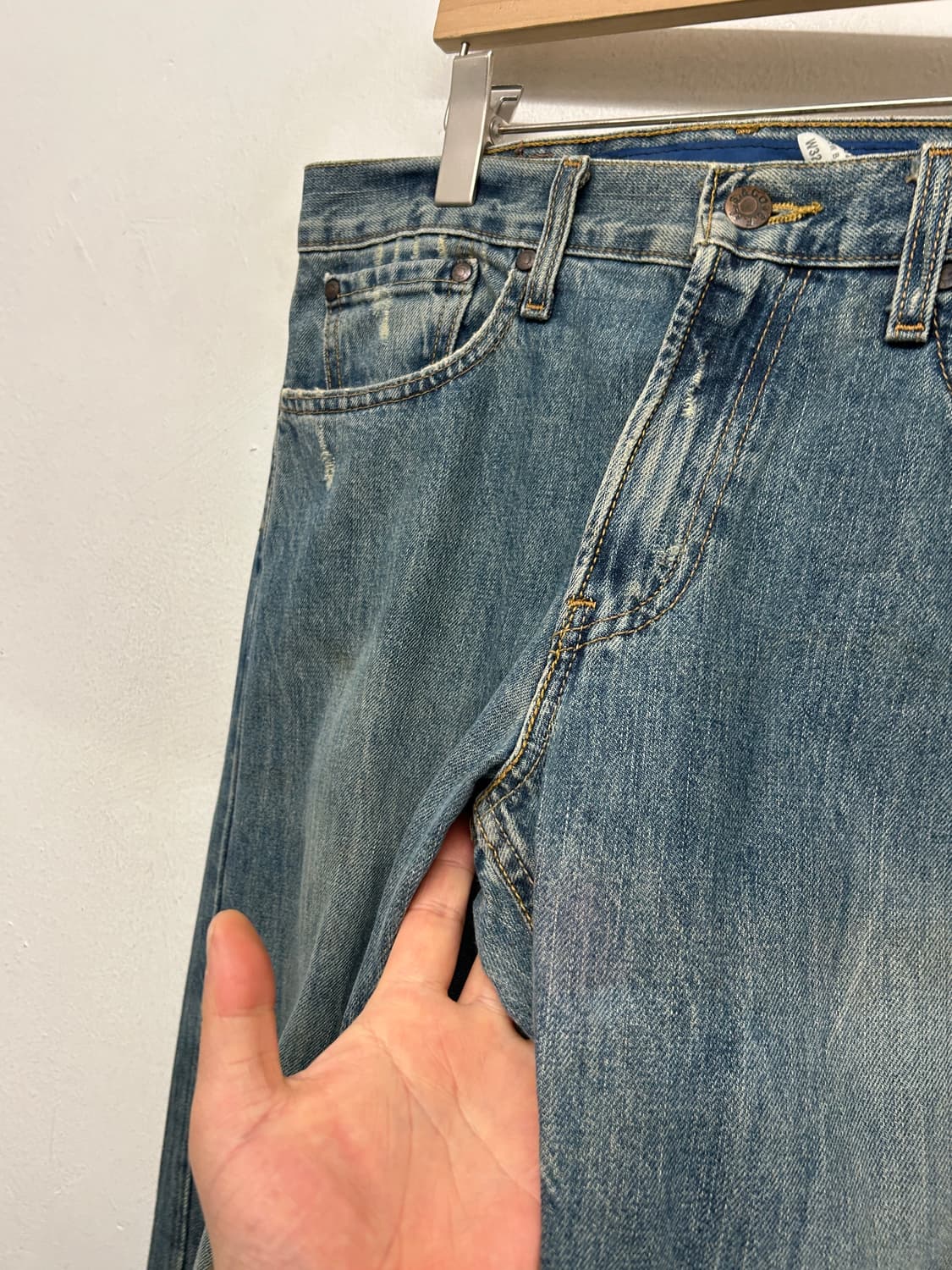 리바이스 527 로우라이즈 Y2K 스타일 워싱 부츠컷 상품이미지3