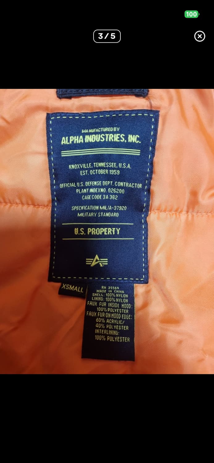 알파인더스트리 n3b xsmall=m 상품이미지3