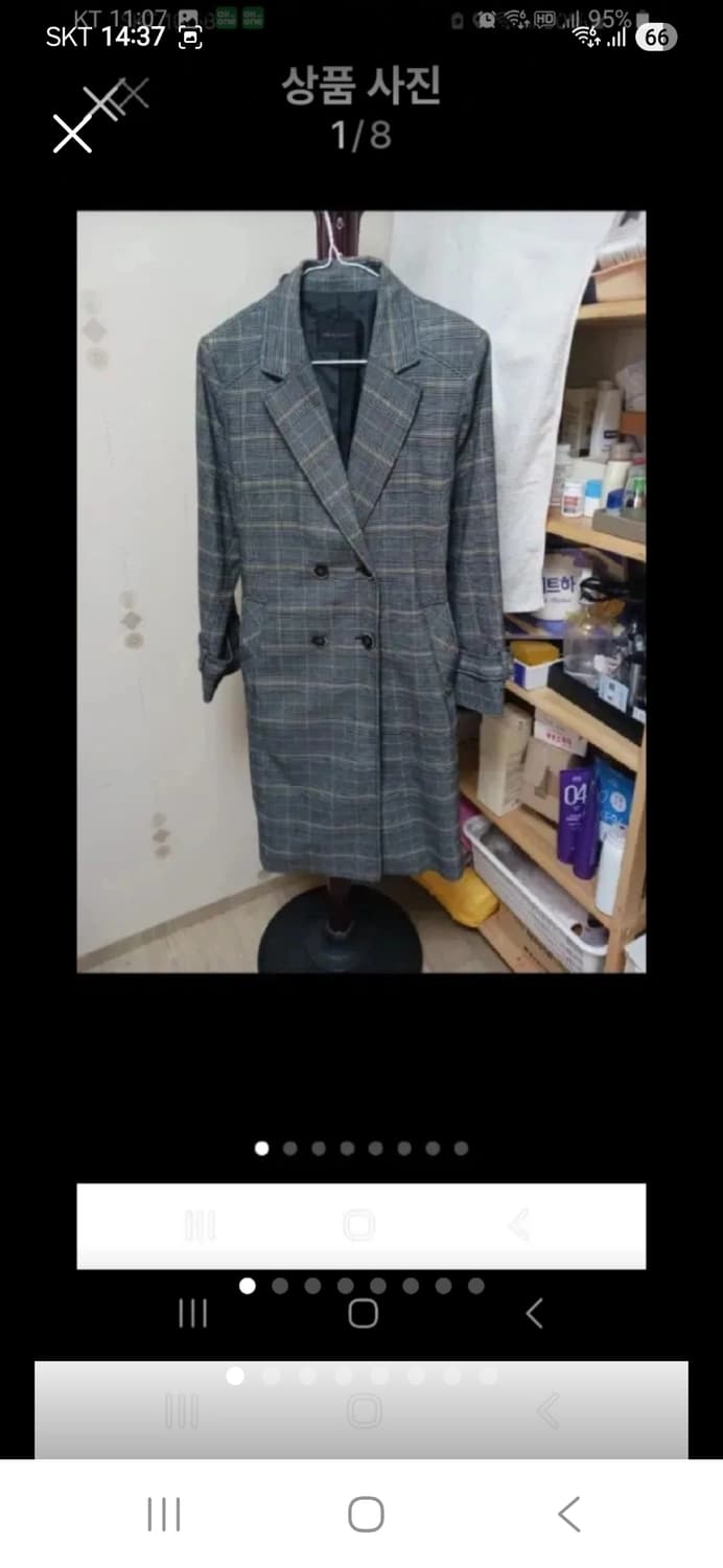 올리비아로렌 체크무늬 여성코트95 상품이미지1