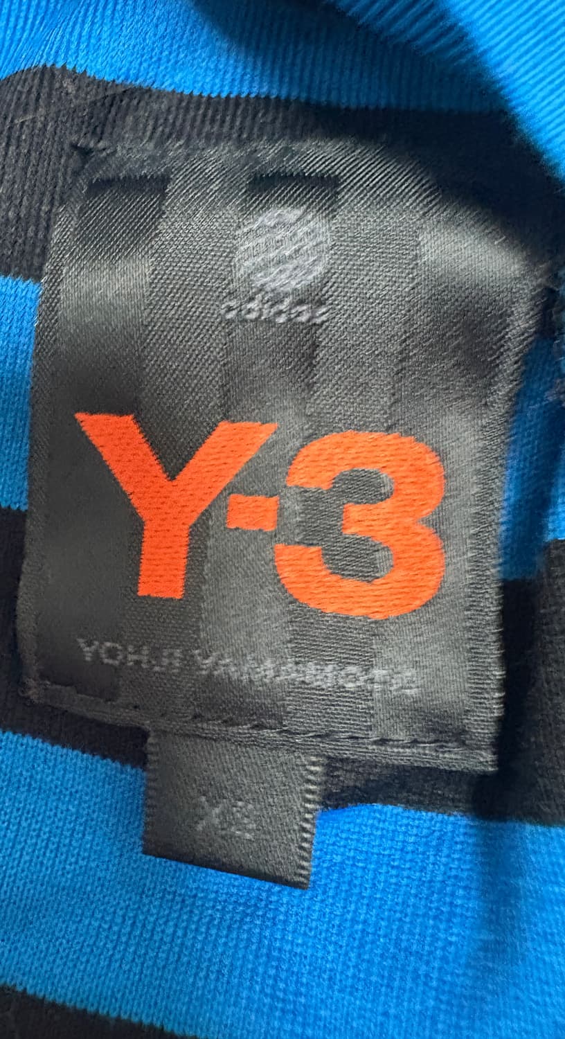 Y-3 요지야마모토 스트라이프 블루블랙 나시 상품이미지3