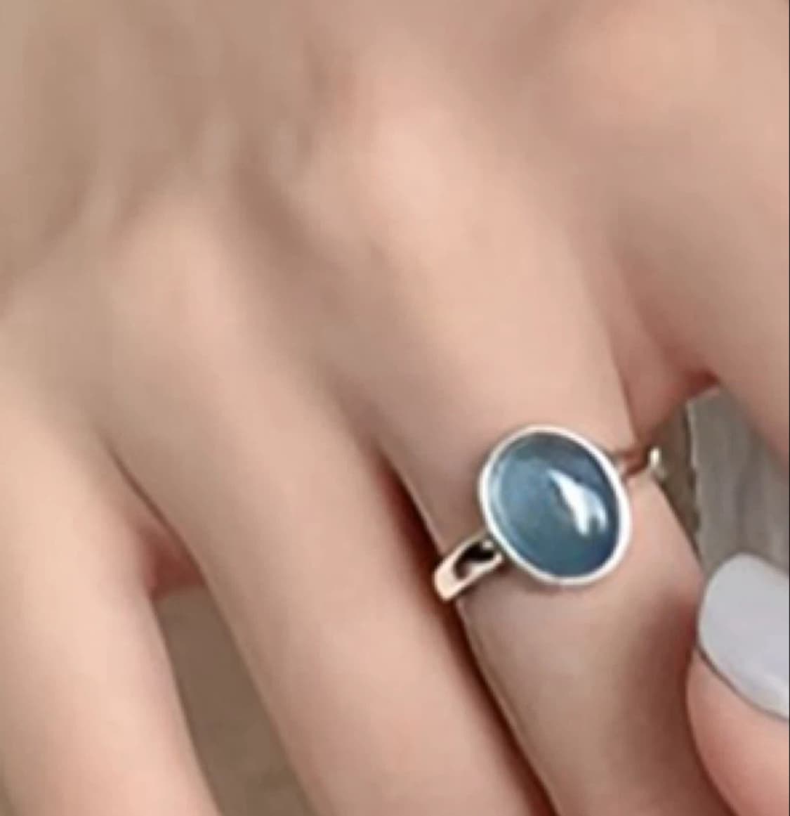 Gypsy root집시루트 ]푸른빛 원석 (아쿠아마린* silver 반지 상품이미지8
