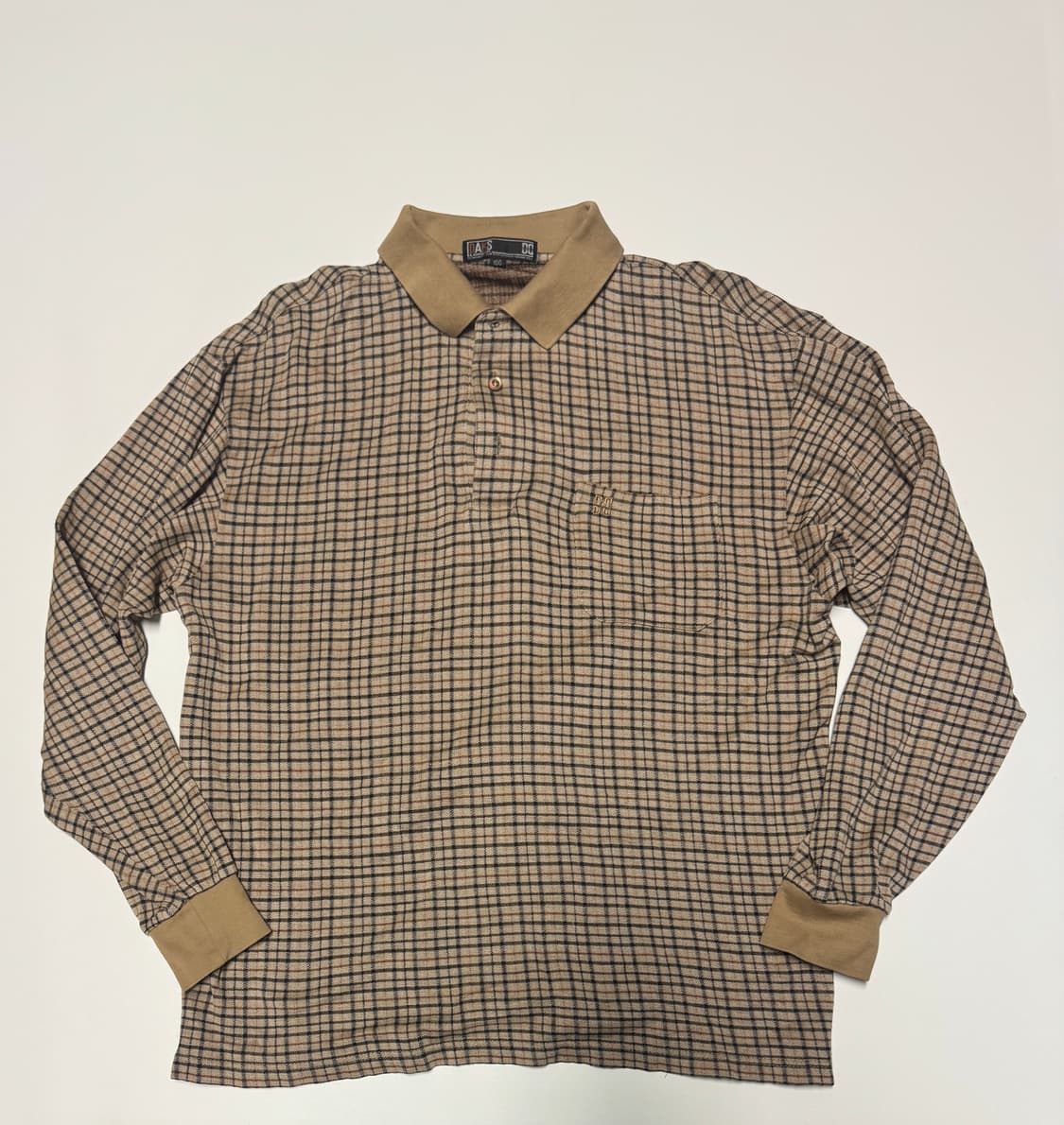 닥스 daks 시그니처 체크 긴팔 카라티 L 상품이미지1