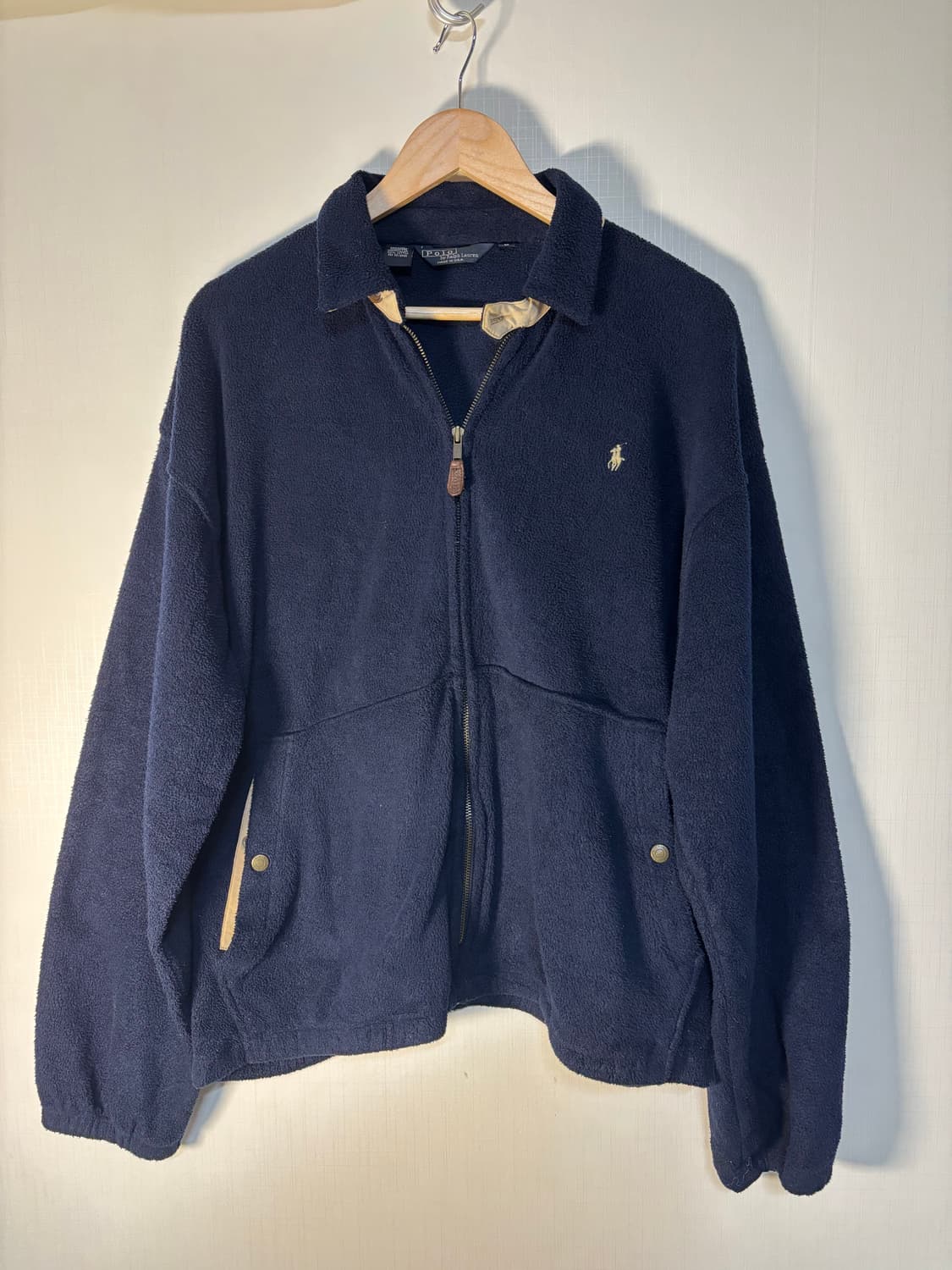 90s USA 폴로 플리스 스윙탑 드리즐러 자켓 빈티지 polo 상품이미지2