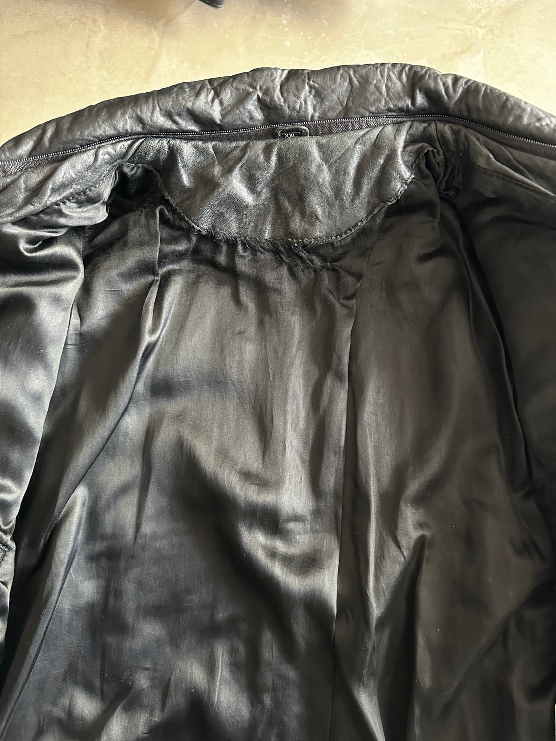 90s 클래식 아웃도어 레더 자켓 상품이미지4